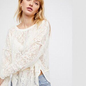 Free People Ivory Lace Tunic
